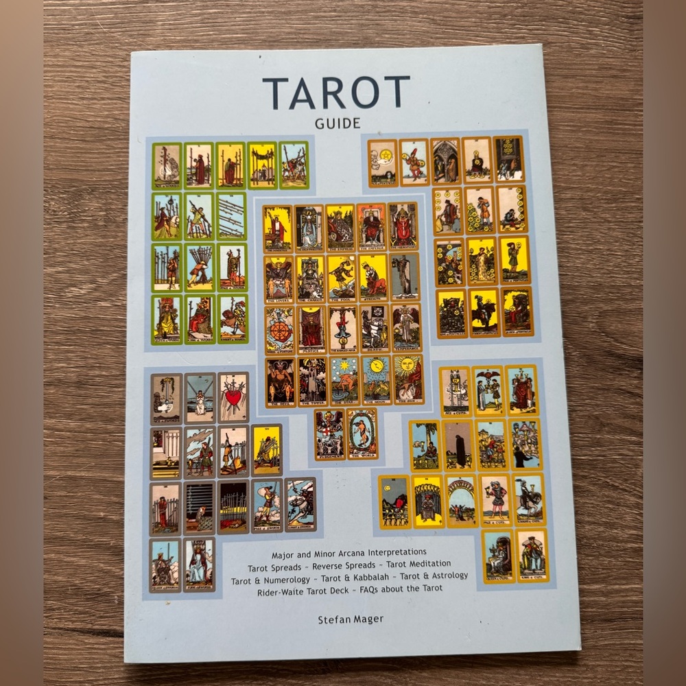 Tarot Laminated Wall Guide with Colorful Illustrations